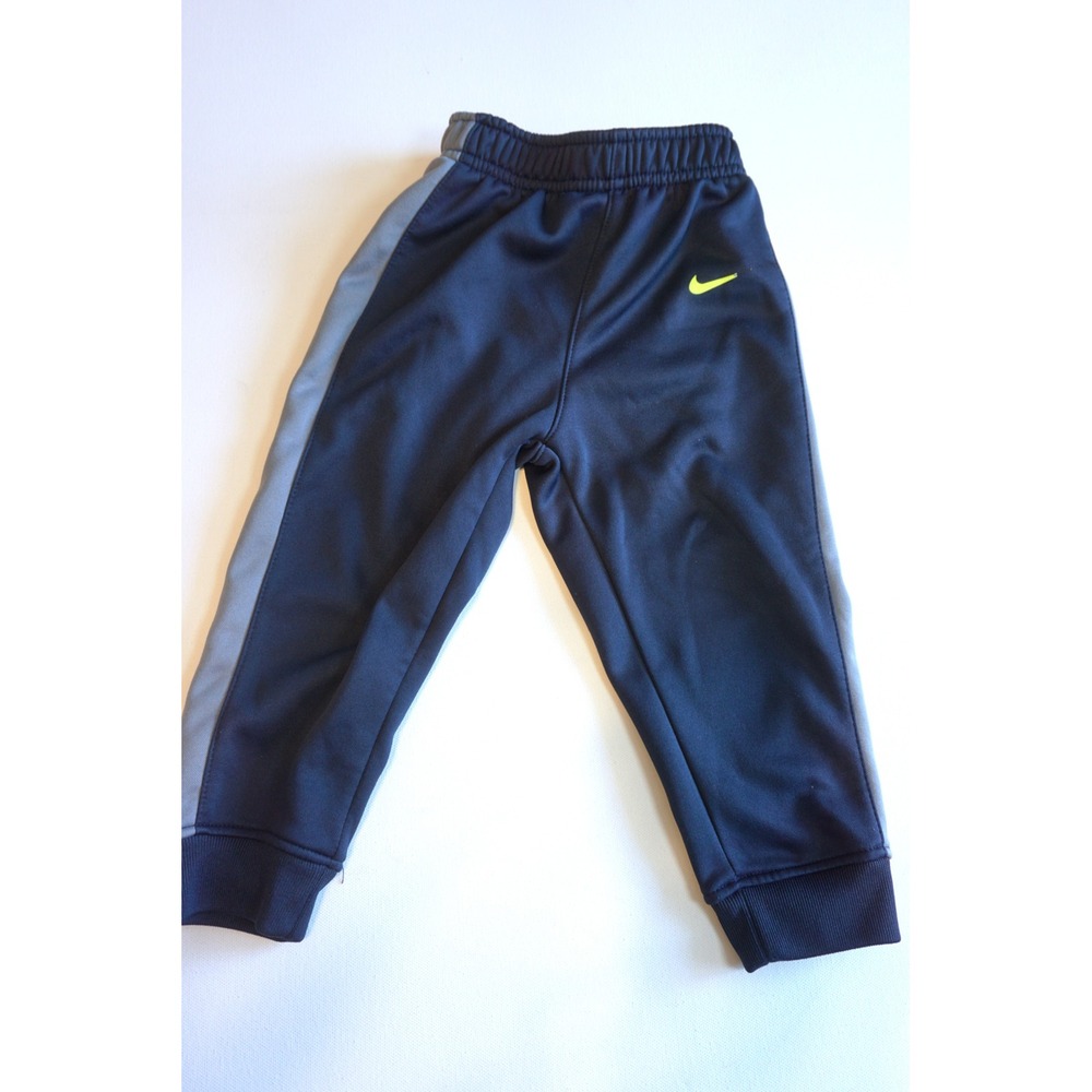 Nike Dri-FIT Toddler Boys Navy Blue Grey Stripe Jogger Pants 24M RK1.K5022